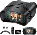 Night Vision Goggles - 4K Night Vision Binoculars with 5000mAh Rechargeable Battery, 32GB TF Card can Save Photo and Video, 3'' HD Screen for Camping & Security, Black by TinyTreasures Baby Boutique