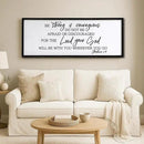 Be Strong And Courageous Sign Bible Verse Framed Wall Art, 40''×15'' Rustic Religious Christian Proverbs 3:5-6 Sign, Horizontal Holy Inspirational Catholic Scripture Decor by CozyNest Decor