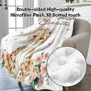 Custom Nursery Crib Bedding Set: Personalized Name 4 Piece Floral Leopard Design Baby Crib Sets for Girls - Toddler Double Layer Blanket Set, Comfortable Crib Bed Sheets for Baby Toddlers by TinyTreasures Baby Boutique
