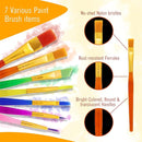 Acrylic Paint Set for Kids Includes 6 Acrylic Paints, Painting Canvas, 7 Paintbrushes, Paint Pallet, Arts and Crafts for Kids Canvas Painting Supplies Bundle by TinyTreasures Baby Boutique