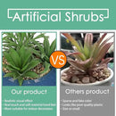 Hollyone Large Artificial Succulents Plants with Blue Vase Faux Succulents Fake Succulent Potted Plant in Ceramic Pot for Home Decor Office Desk Bathroom Living Room Indoor & Outdoor Decorations by GreenHaven Gardens