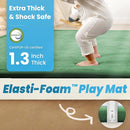 1.3" Thick Baby Play Mat for Floor Playpen, 50x50 Foam Tummy Time Mat, Padded Support Soft Plush Nursery Rug for Infant Kids Toddler Crawling Kick Activity (Emerald) by TinyTreasures Baby Boutique