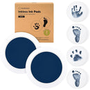 2-Pack Round Inkless Baby Hand and Footprint Kit - Mess Free Ink Pad for Newborn Keepsake, Dog Nose & Paw Print Kit, Clean Touch Ink Pad for Baby Hand & Footprints, Ideal New Mom Gifts (Navy) by TinyTreasures Baby Boutique