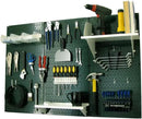 Wall Control Pegboard Organizer 4 ft. Metal Pegboard Standard Tool Storage Kit with Green Toolboard and White Accessories by GreenHaven Gardens