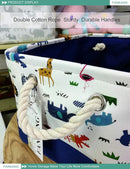 FANKANG Rectangular Laundry Basket Nursery Storage Fabric Storage Bin Storage Hamper,Gift Baskets (Animals) by TinyTreasures Baby Boutique