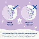 MAM Feel Good Glass Baby Bottle and Pacifier Bundle, Unisex, Slow Flow and Medium Flow, Premium 5oz and 9oz Glass, Easy Switch Between Breast to Bottle, MAM Perfect Night Pacifier 0+ Months, Glows in by TinyTreasures Baby Boutique
