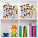 Storage Basket Bin Cute Woodland Animals Organizer Collapsible Shelf Basket Cube with Handle for Nursery Bedroom Bathroom by TinyTreasures Baby Boutique