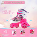 Sowume Adjustable Roller Skates for Girls and Women, All 8 Wheels of Girl's Skates Shine, Safe and Fun Illuminating for Kids by TinyTreasures Baby Boutique