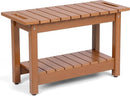 30" Shower Bench, Waterproof Poly Lumber Shower Stool for Shaving Legs, Shower Chair Seat Holds up to 400lbs, Bathroom Bench for Inside Shower, Non-Slip (Brown) by TinyTreasures Baby Boutique