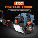 SENIX GTBCU4QL-M 4QL 31 cc Gas Brush Cutter, 4-Cycle String Trimmer and Edger Lawn Tool with Straight Shaft, Front D-Handle, Bump Feed, 17.7 Inch Cutting Width by GreenHaven Gardens