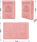 Melsbrinna Rfid Passport Holder for Travel women/Men, Cute Passport Wallet Rfid Blocking Card Slots, Rfid Passport Cover/CaseTravel Wallet, Passport Book Holder (1, Pink3) by TinyTreasures Baby Boutique