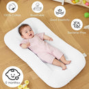 Baby Lounger for Newborn, Bionic Design Baby Lounger, Soft Organic Cotton Breathable Lounger for Infants 0-18 Months (White) by TinyTreasures Baby Boutique