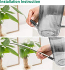Long Spout Watering Can Indoor, Small Watering Cans for House Plants, Flowers, Succulents, 34oz (Grey) by GreenHaven Gardens
