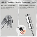 Fridge Lock (4 Pack),Refrigerator Lock with Keys,for Fridge, Cabinet Locks, Drawers, Dishwasher, Toilet and Child Safety Cabinet Locks, 3M Adhesive No Drilling (Black 4pcs) by TinyTreasures Baby Boutique