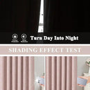 Vision Home Pink Pinch Pleated Full Blackout Curtains Room Darkening Window Panels 108 inch for Girls Bedroom Living Room Thermal Insulated Pinch Pleat Pink Drapes with Hooks Back Tab 40" Wx108 Lx2 by CozyNest Decor