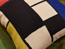 Kandinsky Modern Pillow Cover Red White Blue Black - Tableau Geometric Pillowcase Abstract Chair Cushion Contemporary Outdoor Boho Chair Handmade Wool 18x18 by CozyNest Decor