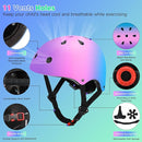 Color Gradient Adjustable Kids Bike Helmet Toddler Skateboard Helmets Boys Girls Child Ventilation Helmet for Multi-Sports Skating Cycling Scooter Balance by TinyTreasures Baby Boutique