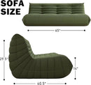 Big Bean Bag Chairs for Adults, 3 Seater Large Floor Sofa (Green) by CozyNest Decor