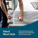 LUCID Premium Rayon from Bamboo Jersey Mattress Protector | Queen Size Waterproof Mattress Protector | Ultra Soft, Fitted Sheet Style, White by TinyTreasures Baby Boutique