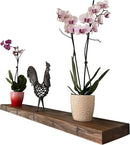 joelsantiques 48 Inch Wooden Floating Shelves for Wall - 48x9x2 in - Made of Natural Wood - Long Heavy Duty Rustic Wall Shelves for Bedroom - Perfect for Living Room, Kitchen - Medium Brown by CozyNest Decor