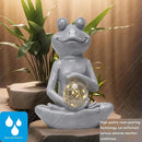 Solar Frog Garden Statues Meditating Yoga Frog Statue Housewarming Gifts for Women/Mom Zen Garden Frog Figurines for Lawn Patio Yard Porch Garden Decor Frog Decorations Gift Ideas by GreenHaven Gardens