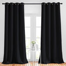 NICETOWN Patio Blackout Curtain Shades - Summer Home Decoration Thermal Insulated Grommet Blackout Draperies/Drapes for Kitchen (2 Panels, 52 inches x 95 inches,Black) by TinyTreasures Baby Boutique