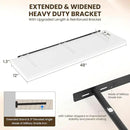 48" Floating Shelves for Wall, 12" Deep Slim White Floating Shelves, Wall-Mounted Shelves for Bedroom, Living Room, Kitchen, Bathroom - Set of 2 by CozyNest Decor