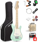 Donner 30 Inch Junior Electric Guitar Beginner Kit ST Style Mini Electric Guitar Starter Package for Teens with Amp, 600D Bag, Tuner, Picks, Cable, Strap, Extra Strings DSJ-100 by TinyTreasures Baby Boutique