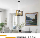 ANKYLHUA Black Gold Chandelier,6-Lights Ceiling Light Fixture E12,Adjustable Hight Pendant Lights Kitchen Island,Chandeliers for Dining Room,Bedroom,Entryway,Foyer by CozyNest Decor