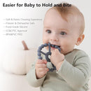 3 Pack Ring Teether Baby Infant Toys, Baby Essentials, Silicone Teething Ring Toys for Babies 0-6 Months, Seposeve Toddler Teethers 6-12 Months 12-24 Months, Infant Teething Relief, Brown Green Blue by TinyTreasures Baby Boutique
