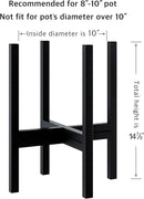 FaithLand Mid Century Plant Stand Indoor Outdoor (EXCLUDING 10" Plant Pot), Metal Planter Stand, Potted Plant Holder, Black, Hold Up to 10 Inch Planter - Fits Snake Plant - Upgraded Design. by GreenHaven Gardens