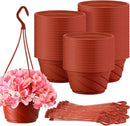 Tioncy 50 Pcs Plastic Hanging Planter Round Hanging Pot for Plants Containers with Hook Flower Plant Pots Holders for Outdoor Indoor Plant Balcony Garden Decor(Coffee) by GreenHaven Gardens