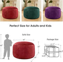 Bean Bag Chairs for Adults - Memory Foam Furniture BeanBag Chair - Kids/Teens Sofa with Soft Micro Fiber Cover - Round Fluffy Couch for Living Room Bedroom College Dorm - 4 ft, Red by CozyNest Decor
