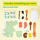 Avenir Sewing Kit for Kids Birthday Gifts for Kids Aged 6 Corduroy Fabric With Shoulder Strap Safe Needles Pre-cut Felt Easy DIY Arts and Crafts for Boys and Girls Stuff No Mess with Full Instructions by TinyTreasures Baby Boutique