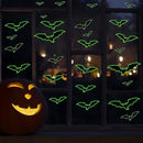 3 Sheets Glow in The Dark Halloween bat Decals Luminous Halloween bat Stickers Removable Bat Wall Decor Glowing Window Clings for Scary Halloween Theme Party Decorations by CozyNest Decor