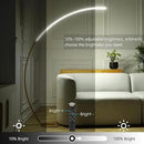NUÜR Arc Floor Lamp, 67" Tall Gold LED Modern Standing Floor Lamp with Remote Control, Arched Bright Floor Lamps for Living Room Bedroom Office Home by CozyNest Decor