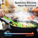 Barsone 5-Piece Silicone Spatula Set（ Heat Resistant 446°F Food Grade BPA Free, Nonstick Cookware Safe Dishwasher Safe Kitchen Tools for Baking, Cooking, Stirring, Green） by CozyNest Decor