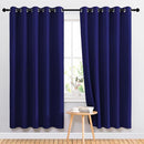 NICETOWN Blackout Curtains Panels for Bedroom - 3 Pass Microfiber Noise Reducing Thermal Insulated Solid Ring Top Blackout Window Drapes (2 Panels, 66 x 72 Inch, Navy Blue) by TinyTreasures Baby Boutique