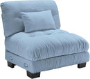 Armless Sofa W/1 Pillow - Blue by CozyNest Decor