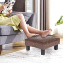 Joveco Small Footstool Ottoman Upholstered PU Leather Square Footrest Ottomans Small Foot Rest for Desk Couch Living Room Bedroom Office (Brown) by CozyNest Decor