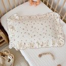 BuLuTu 100% Cotton Standard Pillow Case for Kids, 1 pc, 20"x26", Pink Floral Sheep Design Pillow Cover Muslin Gauze Pillow Protector for Children Girls Boys Bedding Gift, Envelope Closure by TinyTreasures Baby Boutique