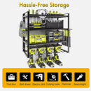 Wall Mount Power Tool Organizer, 4 Layer 4 Drill Hangers Storage Rack, Tool Organizers and Storage for Garage, Workshop, Pegboard, Shed - 16 inch by GreenHaven Gardens