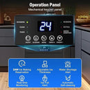 Commercial Ice Maker Machine 100 LBS/24H, 36 Ice Trays Freestanding & Undercounter Ice Machine Stainless Steel with 20 LBS Ice Storage Capacity, Ice Maker with Water Line, Dual Water Inlet, Black by CozyNest Decor