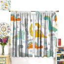 Dinosaur Curtains for Kids Boys Girls Home Decor Childish Cute Dino Animals Print Pattern Rod Pocket Blackout Window Drapes for Nursery Baby Bedroom Playroom W31.5xL63in 2 Panels by TinyTreasures Baby Boutique