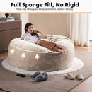 6FT,Oversized Bean Bag Chairs for Adults,Giant beanbag with Filler Included，Fluffy Memory Foam,Soft and Comfy Corduroy Fabric,Gaming Chairs Suitable for Living Room and Bedroom (Apricot, 6 Foot) by CozyNest Decor