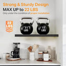 BAYKA Floating Shelves for Wall, Wall Mounted Rustic Wood Shelves for Bathroom, Bedroom, Living Room, Kitchen, Hanging Shelf for Books/Storage/Room Decor with 22lbs Capacity (Black, Set of 3, 15.7in) by CozyNest Decor