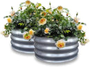 GARDMAX 2 Pack 2x2x1FT Galvanized Round Raised Garden Bed Kit, Metal Planter Boxes Outdoor with Easy Assembly, Large Garden Bed for Vegetables, Fruits, Flower, Herbs Silver by CozyNest Decor