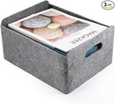 Welaxy Storage Baskets Collapsible Felt Storage bin Foldable Shelf Drawers Organizers for Kids Pet Toys magazine Books Clothes Closet Cabinet decluttering (Charcoal) by TinyTreasures Baby Boutique