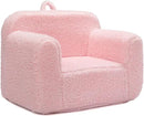 ALIMORDEN Kids Ultra-Soft Snuggle Foam Filled Chair, Toddler Cuddly Sherpa Reading Couch for Boys and Girls, Pink by CozyNest Decor