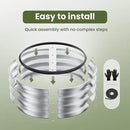ZXZYHFTY Round Galvanized Raised Garden Bed kit,Silver Outdoor Garden Raised Planter Box, Round Large Metal Raised Garden Beds for Vegetable 2 * 2 * 1ft 2 Pcs by GreenHaven Gardens